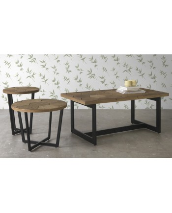 table basse bois de frêne avec pied metal