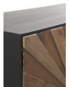 meuble TV bois laminé 2 portes 1 tiroir avec pied metal