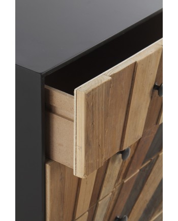 camiseiro madeira laminada 4 gavetas com base metálica