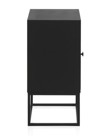 chevet bois laminé 1 porte avec pied metal