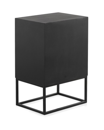 chevet bois laminé 1 porte avec pied metal
