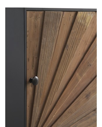 chevet bois laminé 1 porte avec pied metal