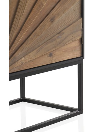 mesa de cabeceira madeira laminada 1 porta com base metálica