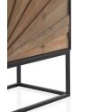 chevet bois laminé 1 porte avec pied metal