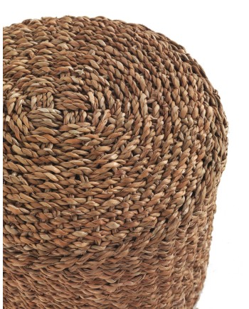 pouf algue marine et coton 40 cm diametre