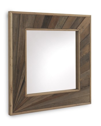 miroir bois laminé carré