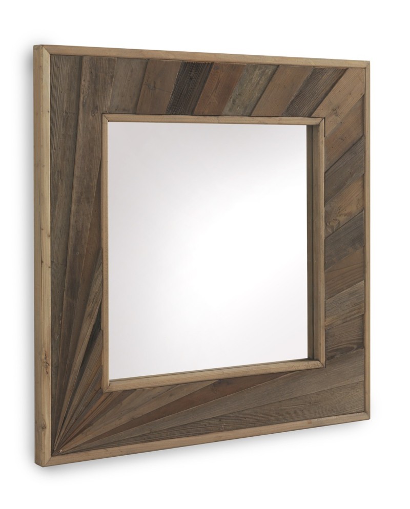 espejo madera laminada cuadrado
