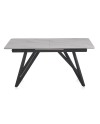 table extansible ceramique blanche 160/210x90 pied metal