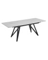 table extansible ceramique blanche 160/210x90 pied metal