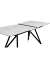 table extansible ceramique blanche 160/210x90 pied metal