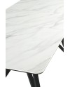 table extansible ceramique blanche 160/210x90 pied metal