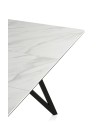 mesa extensible cerámica blanca con patas metal 160/210x90