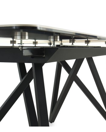 table extansible ceramique blanche 160/210x90 pied metal