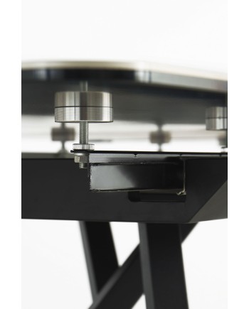table extansible ceramique blanche 160/210x90 pied metal