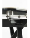mesa de jantar extensivei cerámica branca com pés metal 160/210x90