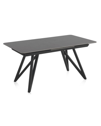 table extansible ceramique gris 160/210x90 pied metal