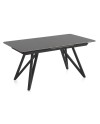table extansible ceramique gris 160/210x90 pied metal