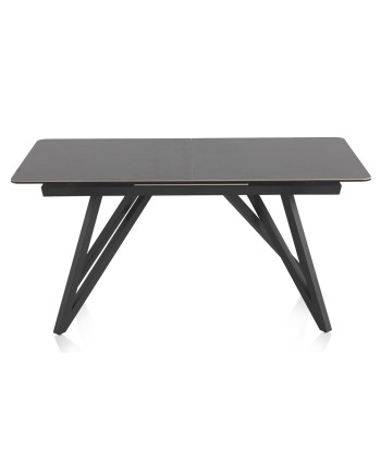 table extansible ceramique gris 160/210x90 pied metal