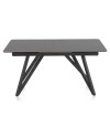 mesa extensible cerámica gris con patas metal 160/210x90