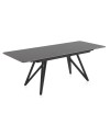 table extansible ceramique gris 160/210x90 pied metal