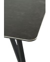 mesa de jantar extensivei cerámica cinzenta com pés metal 160/210x90