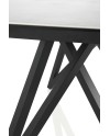 mesa extensible cerámica gris con patas metal 160/210x90