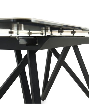 table extansible ceramique gris 160/210x90 pied metal