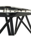table extansible ceramique gris 160/210x90 pied metal