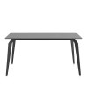 table ceramique gris 150x90 pied metal