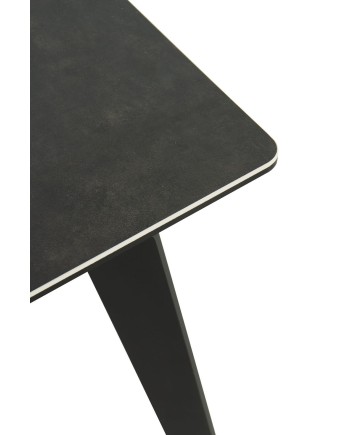 mesa cerámica gris con patas de metal 150x90