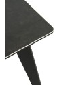 table ceramique gris 150x90 pied metal