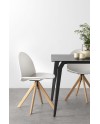 silla madera lacada blanca giratoria pack 4 unidades