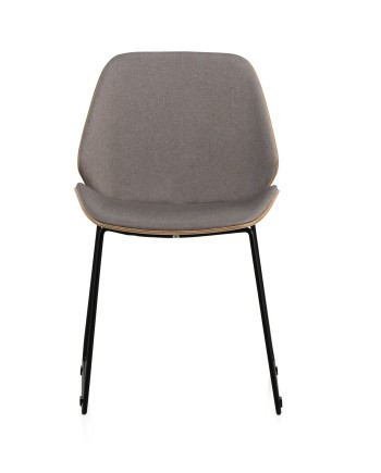 chaise bois tapissee pied metal pack 4 unités