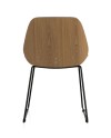 chaise bois tapissee pied metal pack 4 unités