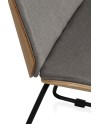 chaise bois tapissee pied metal pack 4 unités