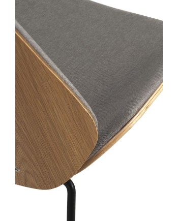 chaise bois tapissee pied metal pack 4 unités