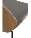 chaise bois tapissee pied metal pack 4 unités