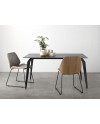 silla madera tapizada con patas metálicas negras pack 4 unidades