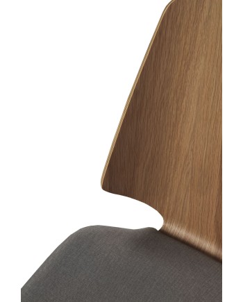 chaise bois plaqué chêne tapissee pack 4 unités