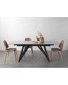 silla madera contrachapado roble tapizada pack 4 unidades
