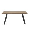 table mélaminé effet bois de chêne 160x90x75 pied metal