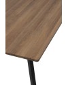 mesa de jantar melamina efeito madeira carvalho com pés metal 160x90x75