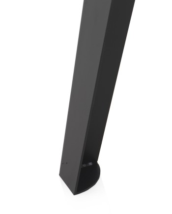 mesa de jantar melamina efeito madeira freixo com pés metal 110 diámetro