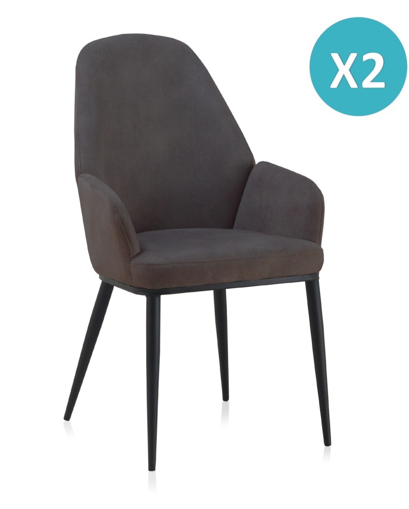 Pack de 2 fauteuils tapissés