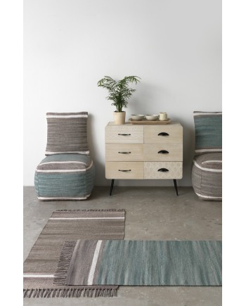 Pouf cubique en coton 45x45
