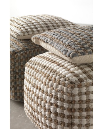 Pouf cubique en coton 45x45