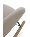 balancín tapizado beige patas metálicas y patín en madera de haya
