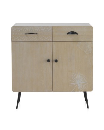 Commode 2 tiroirs 2 portes